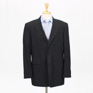 Perry Ellis 44R Gray Striped 3-Button Sport Coat Blazer Jacket B492